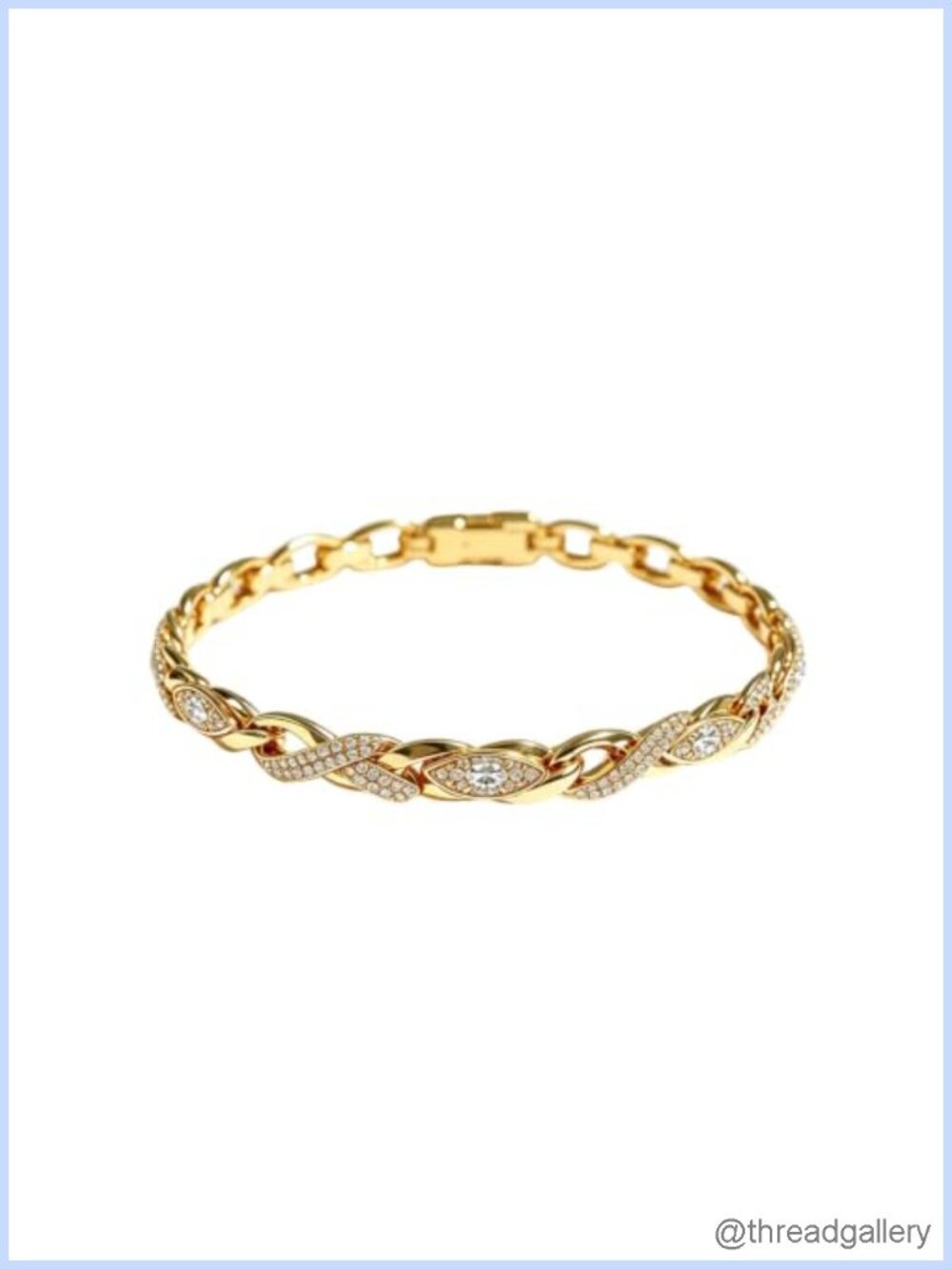 14K Gold Plated CZ Tennis Bracelet Dainty Hypoallergenic Non-Tarnish